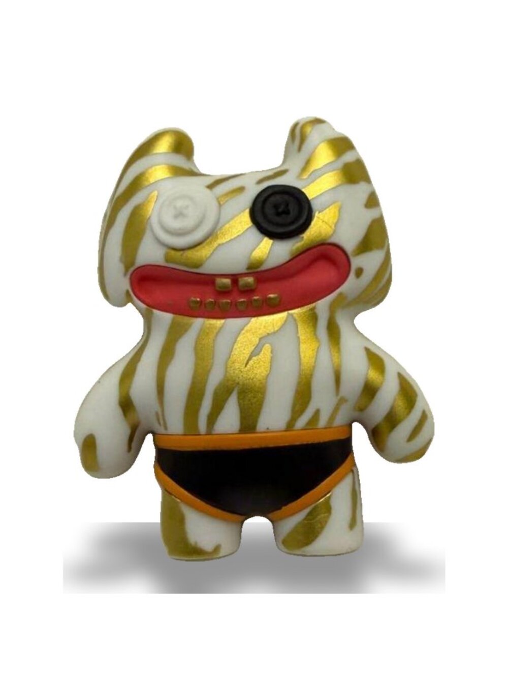 Fuggler 2.5 Gold Striped Monster Mini Figure Black Underwear